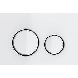 Geberit Kumanda Kapağı Sigma21 - Çift Basmalı Beyaz Cam / Krom - 115.884.SI.1 - Geberit