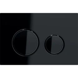 Geberit Kumanda Kapağı Sigma21 - Çift Basmalı Siyah Cam / Siyah Krom - 115.651.SJ.1 - Geberit