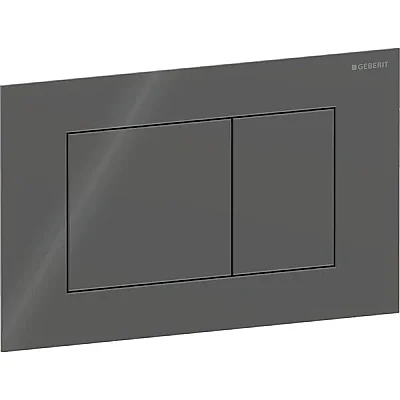 Geberit Kumanda Kapağı Sigma40 (Çift Basmalı) Kare, Antrasit Cam - 115.629.JK.1 - 1