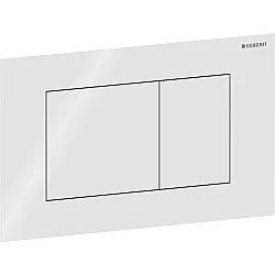 Geberit Kumanda Kapağı Sigma40 (Çift Basmalı) Kare, Beyaz Cam - 115.629.SI.1 - 1