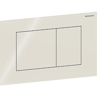 Geberit Kumanda Kapağı Sigma40 (Çift Basmalı) Kare, Kum Grisi Cam - 115.629.JL.1 - 1
