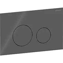 Geberit Kumanda Kapağı Sigma40 (Çift Basmalı) Yuvarlak, Antrasit Cam - 115.628.JK.1 - 1