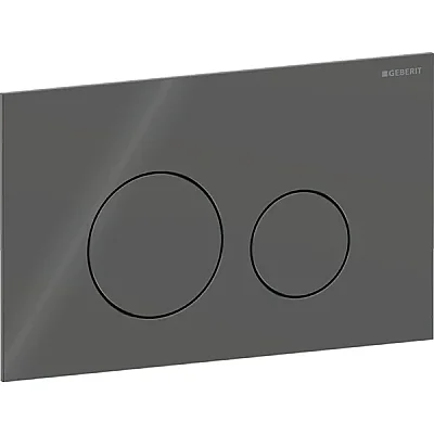 Geberit Kumanda Kapağı Sigma40 (Çift Basmalı) Yuvarlak, Antrasit Cam - 115.628.JK.1 - 1