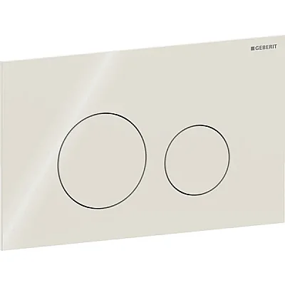 Geberit Kumanda Kapağı Sigma40 (Çift Basmalı) Yuvarlak, Kum Grisi Cam - 115.628.JL.1 - 1