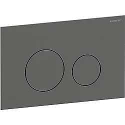 Geberit Kumanda Kapağı Sigma40 (Çift Basmalı) Yuvarlak, Siyah Krom - 115.628.QD.1 - 1
