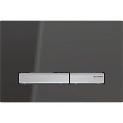 Geberit Kumanda Kapağı Sigma50 - Çift Basmalı Füme Cam / Krom - 115.788.SD.2 - 1