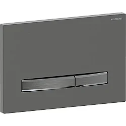 Geberit Kumanda Kapağı Sigma50 (Çift Basmalı) Kare, Siyah Krom/Siyah Krom - 115.671.QD.2 - 1