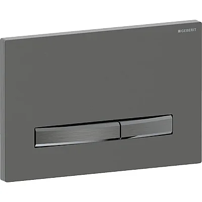 Geberit Kumanda Kapağı Sigma50 (Çift Basmalı) Kare, Siyah Krom/Siyah Krom - 115.671.QD.2 - 1