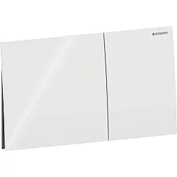Geberit Kumanda Kapağı Sigma70 (Çift Basmalı) Kare, Beyaz Cam - 115.622.SI.1 - Geberit