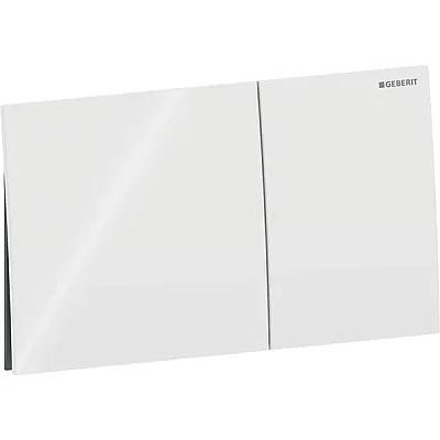 Geberit Kumanda Kapağı Sigma70 (Çift Basmalı) Kare, Beyaz Cam - 115.622.SI.1 - 1