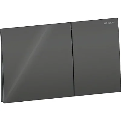 Geberit Kumanda Kapağı Sigma70 (Çift Basmalı) Kare, Siyah Cam - 115.622.SJ.1 - 1