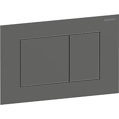 Geberit Kumanda Paneli Sigma40 (Çift Basmalı) Kare, Siyah Krom - 115.629.QD.1 - 1