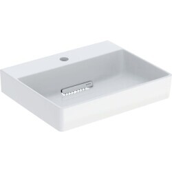 Geberit ONE çanak lavabo, yatay çıkışlı, 50x40 cm, batarya delikli, KeraTech - 505.024.00.1 - Geberit