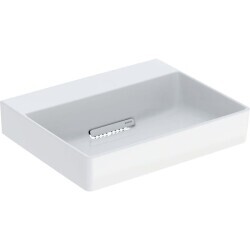 Geberit ONE çanak lavabo, yatay çıkışlı, 50x40 cm, batarya deliksiz, KeraTech - 505.023.00.1 - Geberit