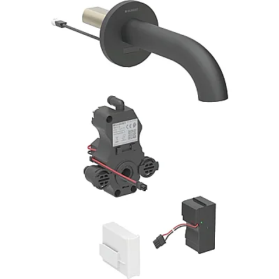 Geberit Piave Fotoselli Ankastre Batarya - 17 cm - Tek su girişli, Elektrikli, Mat Siyah - 116.261.14.1 - 1