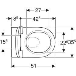 Geberit Smyle Round Asma Klozet, Rimfree (Yavaş Kapanır Kapak Dahil) - 503.084.00.1 - 2