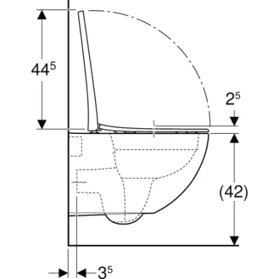 Geberit Smyle Round Asma Klozet, Rimfree (Yavaş Kapanır Kapak Dahil) - 503.084.00.1 - 4