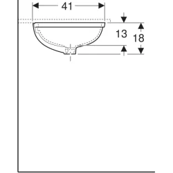 Geberit VariForm dikdörtgen tezgah altı lavabo - 505.060.01.1 - 4