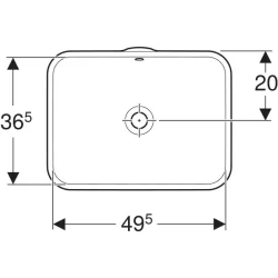 Geberit VariForm dikdörtgen tezgah altı lavabo - 505.060.01.1 - 2