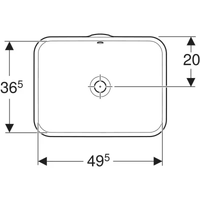 Geberit VariForm dikdörtgen tezgah altı lavabo - 505.060.01.1 - 2