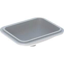 Geberit VariForm tezgah altı lavabo, dikdörtgen, taşma deliksiz, 45x35 cm - 500.762.01.2 - Geberit