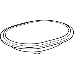 Geberit VariForm Tezgah Altı Lavabo, Eliptik, Taşma Deliksiz, 55x40 cm - 500.758.01.2 - 2