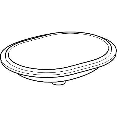 Geberit VariForm Tezgah Altı Lavabo, Eliptik, Taşma Deliksiz, 55x40 cm - 500.758.01.2 - 2
