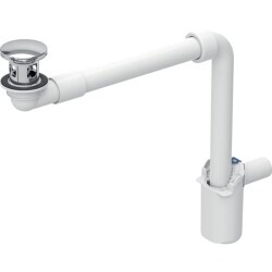 Geberit Yer tasarruflu lavabo sifonu, basma kumandalı süzgeç ve kapak - 152.073.21.1 - Geberit