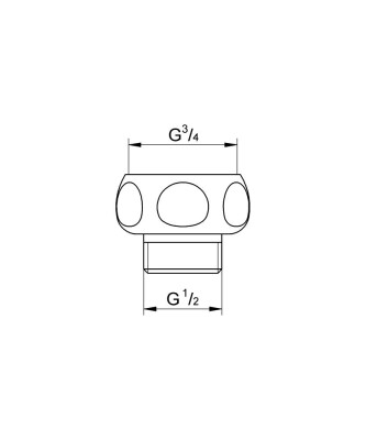 Grohe Adaptör 1/2 x 1/4