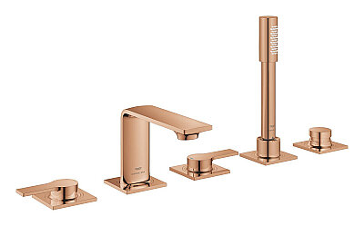 GROHE Allure 5 Delikli Ankastre Küvet Bataryası, Fırçalı Bakır - 25221DA1 - 1