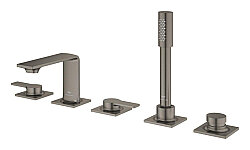 GROHE Allure 5 Delikli Ankastre Küvet Bataryası, Fırçalı Sert Grafit - 25221AL1 - 2