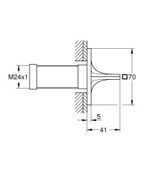 Grohe Allure Ankastre stop valf - 19334GN1 - 2