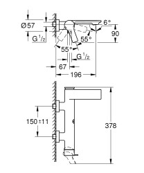 Grohe Allure Banyo Bataryası - 32826001 - 2