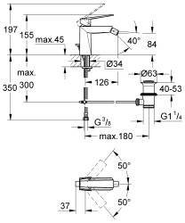 Grohe Allure Brilliant Bide Bataryası - 24347AL0 - 2