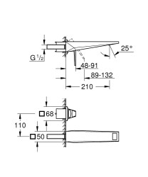 Grohe Allure Brilliant Private Collection 2 delikli lavabo bataryası M-Boyutu - 29517DC0 - 2