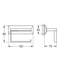 Grohe Allure Brilliant Tuvalet kağıtlığı - 40898000 - 2