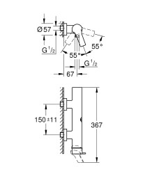 Grohe Allure Duş Bataryası - 32846GN1 - 2