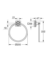 Grohe Allure Havluluk Brushed Cool Sunrise - 40339GN1 - 2