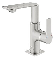GROHE Allure Lavabo Bataryası (M-Boy), Sifon Kumandalı, Fırçalı Çelik - 32757DC1 - 2
