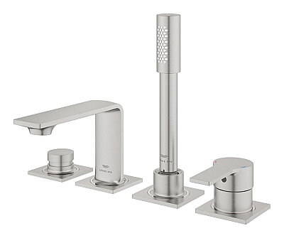 GROHE Allure New 4 Delikli Ankastre Küvet Bataryası, Fırçalı Çelik - 19316DC1 - 2