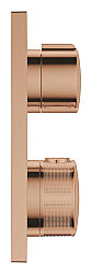 GROHE Allure New Ankastre Termostatik Duş Bataryası, 1 Çıkışlı, Fırçalı Bakır - 19380DA2 - 3