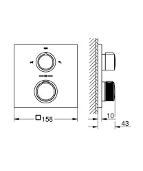 Grohe Allure New Termostatik Ankastre Banyo Bataryası - 19446DL2 - 2