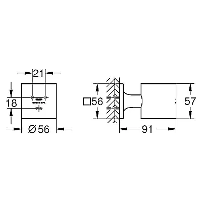 GROHE Allure Sabunluk ve Diş Fırçalık Tutacağı, Fırçalı Çelik - 40278DC1 - 3
