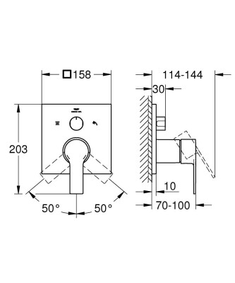 Grohe Allure Tek kumandalı 3 yönlü banyo bataryası - 29176DL1 - 2
