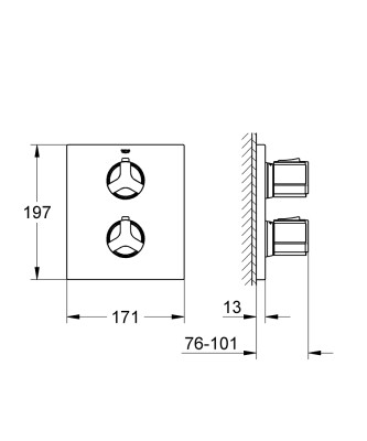 Grohe Allure Termostatik Duş Bataryası - 19380000 - 2