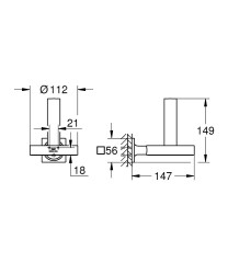 Grohe Allure Yedek tuvalet kağıtlığı - 40956DL1 - 2