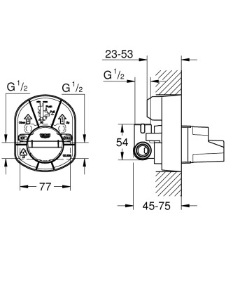 Grohe Ankastre iç gövde - 33962000 - 2