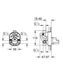 Grohe Ankastre İç Gövde - 33963000 - 2