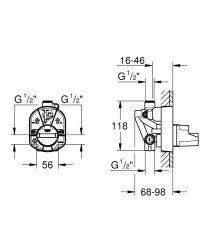 Grohe Ankastre iç gövde - 33965000 - 2
