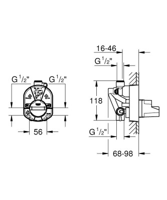 Grohe Ankastre iç gövde - 33965000 - 2